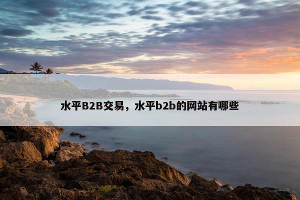 水平B2B交易，水平b2b的网站有哪些
