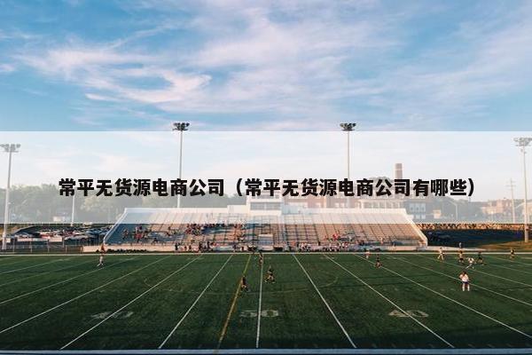 常平无货源电商公司（常平无货源电商公司有哪些）