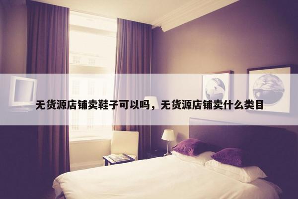 无货源店铺卖鞋子可以吗，无货源店铺卖什么类目
