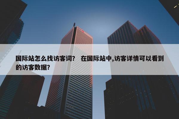 国际站怎么找访客词？ 在国际站中,访客详情可以看到的访客数据？