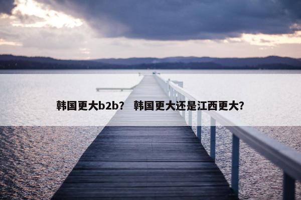 韩国更大b2b？ 韩国更大还是江西更大？