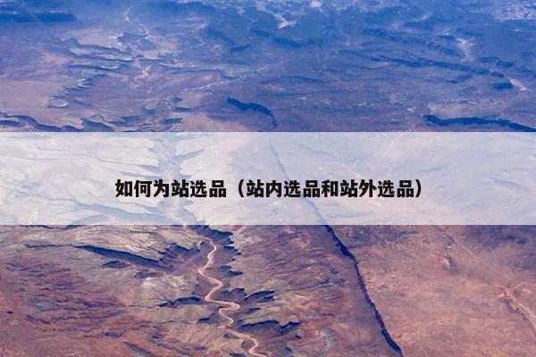 如何为站选品（站内选品和站外选品）