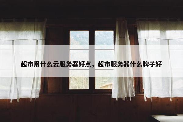 超市用什么云服务器好点，超市服务器什么牌子好