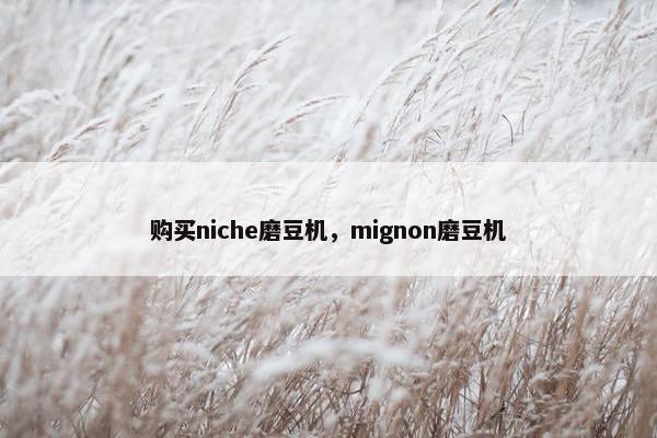 购买niche磨豆机，mignon磨豆机