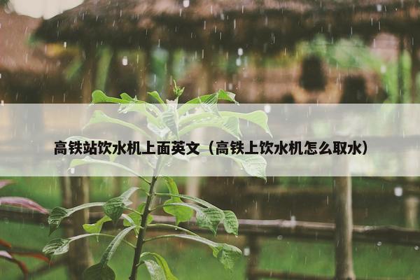 高铁站饮水机上面英文（高铁上饮水机怎么取水）