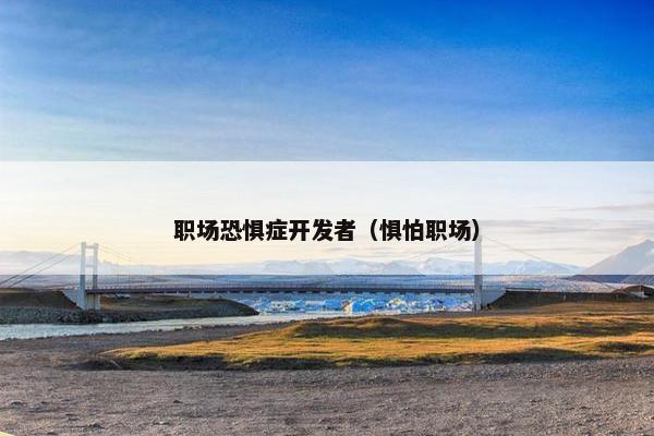 职场恐惧症开发者（惧怕职场）
