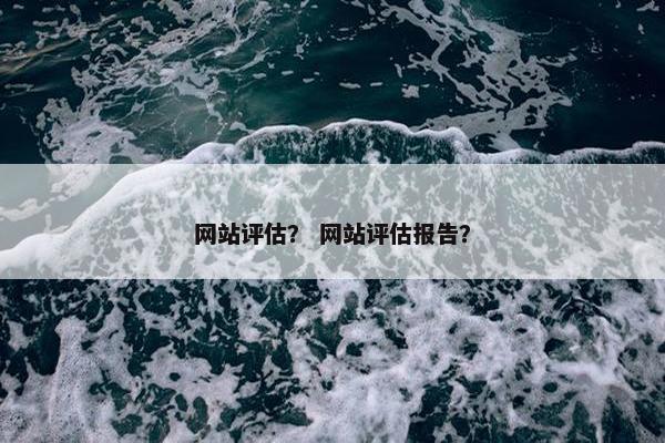 网站评估？ 网站评估报告？