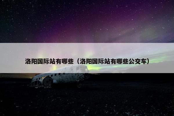 洛阳国际站有哪些（洛阳国际站有哪些公交车）