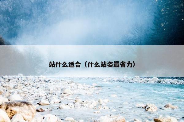 站什么适合（什么站姿最省力）