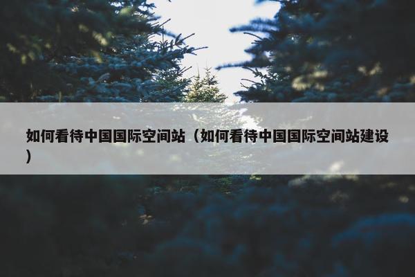 如何看待中国国际空间站（如何看待中国国际空间站建设）