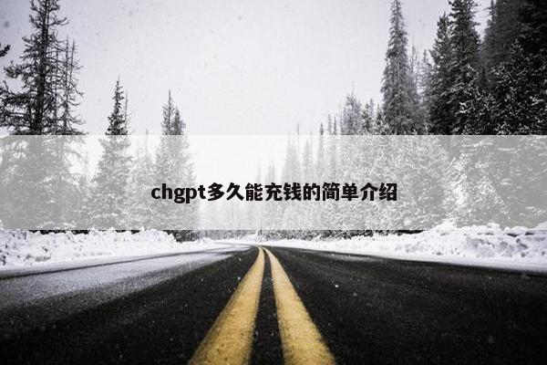 chgpt多久能充钱的简单介绍
